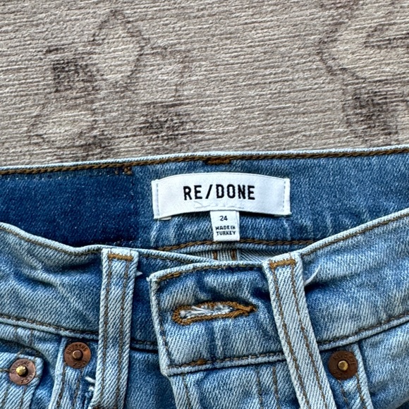 Re/Done Light Blue Distressed Skinny Jeans - Picture 2 of 5